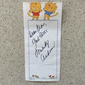 Melody Anderson Signed / Inscribed Note Paper Films 1980 Flash Gordon Firewalker